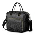 thumbnail image 1 of Black and Orange Leopard Print Insulated Leakproof Lunch Box for Women, Large Lunch Bag for Tween Teen Adult, Loncheras Para Mujer for Work Beach Travel Picnic Camping, 1 of 6