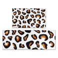 thumbnail image 1 of Black and Orange Of Leopard Print Kitchen Rugs Sets Of 2,Anti Fatigue Kitchen Mat Rugs Non Slip Washable,Decorative Kitchen Floor Mats for Kitchen,Sink,Laundry,17"x30"+17"x47", 1 of 7