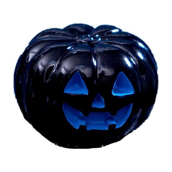 Black & Orange Pumpkin Miniature Pool Ornaments - Charming Micro Landscapes Accessories for Halloween Displays and DIY Terrariums - D