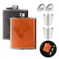 thumbnail image 1 of Black Orange Stainless Steel Hip Flask Set Unisex Portable Outdoor Portable Wine Bottle, 1 of 7