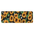 thumbnail image 1 of Black Orange White Flower Green Leaf Sunflower Pattern Kitchen Rug Mat,Kitchen Runner Rugs Non Skid Washable,Decorative Kitchen Floor Mats for Kitchen,Sink,Laundry,17"x47.2", 1 of 7