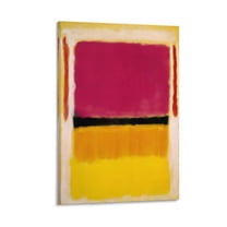 Black Orange Yellow by Mark Rothko Painting Poster Painting On Canvas Wall Art Poster Scroll Picture Print Living Room Walls Decor Home Posters 16x24inch(40x60cm)