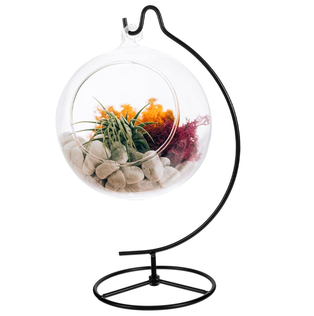 Black Ornament Display Stand,Happon Glass Ball Hanger for Hanging Air ...