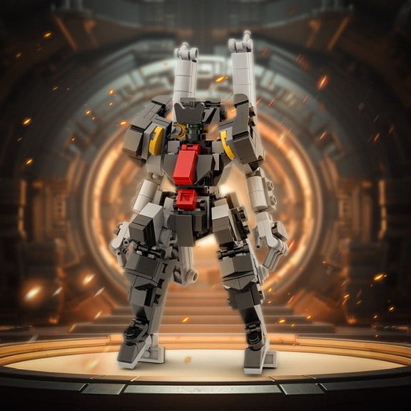 Black Osprey Mecha Building Blocks Set Sci-Fi Combat Robot Detailed Collectors Item Compatible with Major Brick Brands