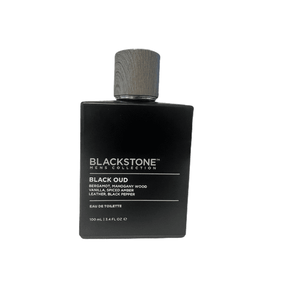 Black Oud Fragrance for Men by Blackstone, 3.4 fl oz, Spiced Amber, Leather, Black Pepper