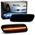 thumbnail image 1 of Black-Out Smoked Lens 30-SMD Amber Full LED Strip Front Bumper Side Marker Light Kit For Lexus 1992-2000 SC300 SC400, Replace OEM Amber Front Sidemarkers, 1 of 9