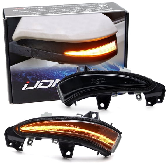 Black-Out Smoked Lens Amber LED Dynamic Sequential Blink Side Mirror Turn Signal Light Assembly Kit For Lexus 2010-2015 RX RX350 RX450h