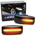 thumbnail image 1 of Black-Out Smoked Lens Amber Sequential Blink LED Fender Side Marker Turn Signal Lights For Infiniti 2006-2007 M35 M45, Powered by 20-SMD LED w/Dynamic Blinking, 1 of 9