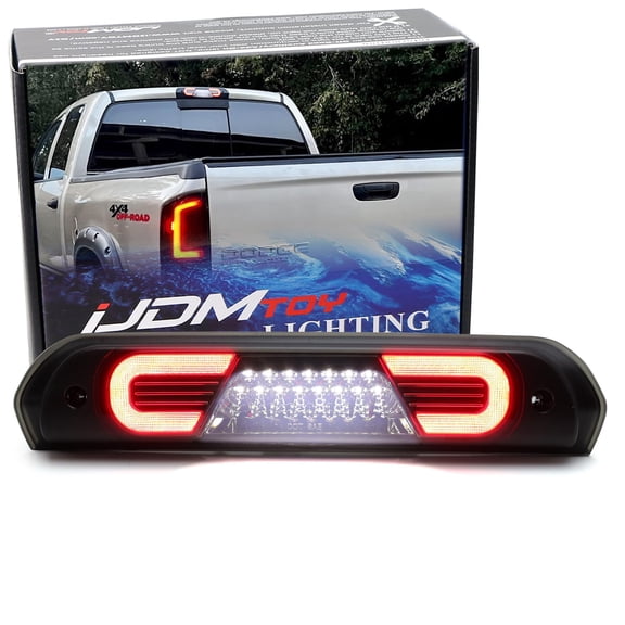 Black-Out Smoked Lens C-Shape Ring Full LED High Mount Third Brake/Clearance Light Assembly For 2002-2009 Dodge RAM 1500 2500 3500