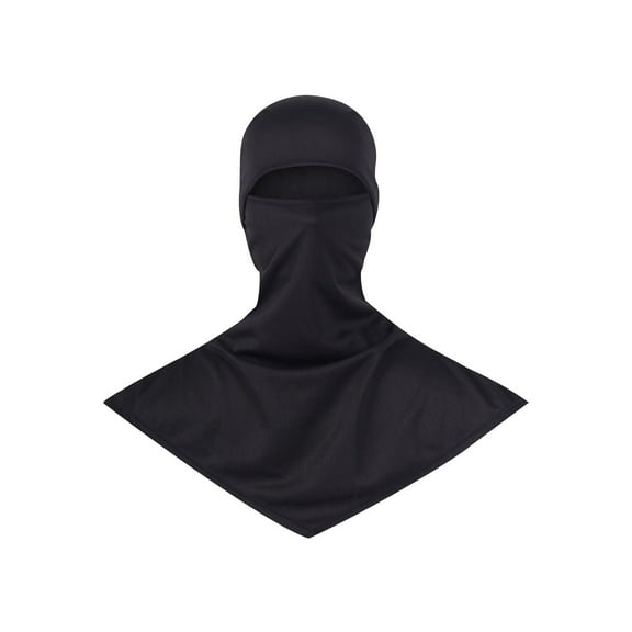 Black Outdoor Full Face Mask Sun Protection Fishing Head Cover Breathable Quick Dry Neck Scarf Cycling Balaclava With Hat In Black Color