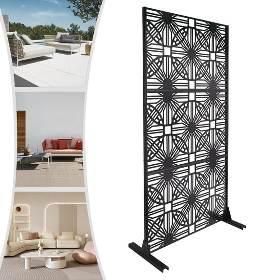 Black Outdoor Privacy Fence Screen, Outdoor Decorative Panels, Privacy ...
