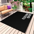 thumbnail image 1 of Black Outdoor Rug 5x7 Ft, Non Slip Washable Area Rug, Funny Letters Please Remove Your Shoes Patio Rugs Carpet Runner, Large Floor Mat for Indoor/Outdoor Deck Porch Camping, 1 of 8
