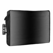 Black and Outdoor TV Cover 60 to 65 inch Weatherproof Waterproof, Grey Gradient TV Enclosures with Remote Control Pocket Flat Screen Protector for Outside