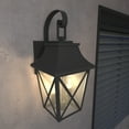 thumbnail image 1 of Black Outdoor Wall Lantern 2-Light,Large Outside Modern Wall Sconce Light Fixture,Industrial Porch Light Wall Mount with Glass,Waterproof Farmhouse Exterior Lamp Lighting (1 Pack),Black Aluminium, 1 of 1