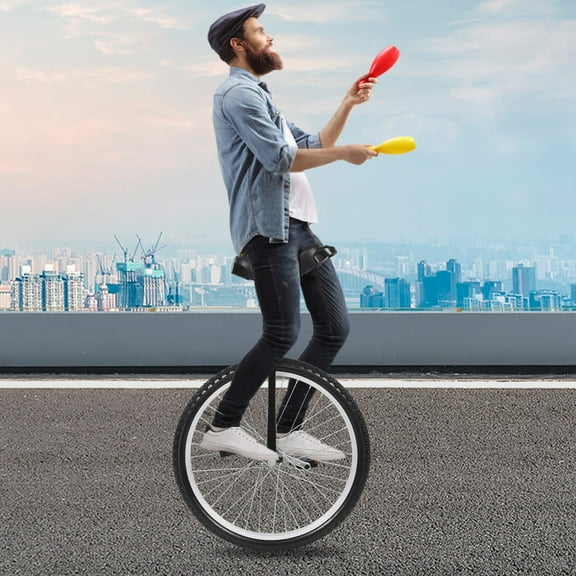 Black Outdoor Wheel Unicycle, Height Adjustable Unicycle, One Wheel Bike