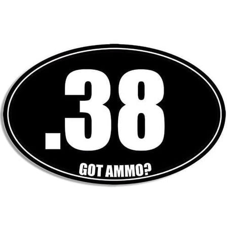 Black Oval .38 Caliber Got Ammo 3M Reflective sticker| Gun Caliber Bullet
