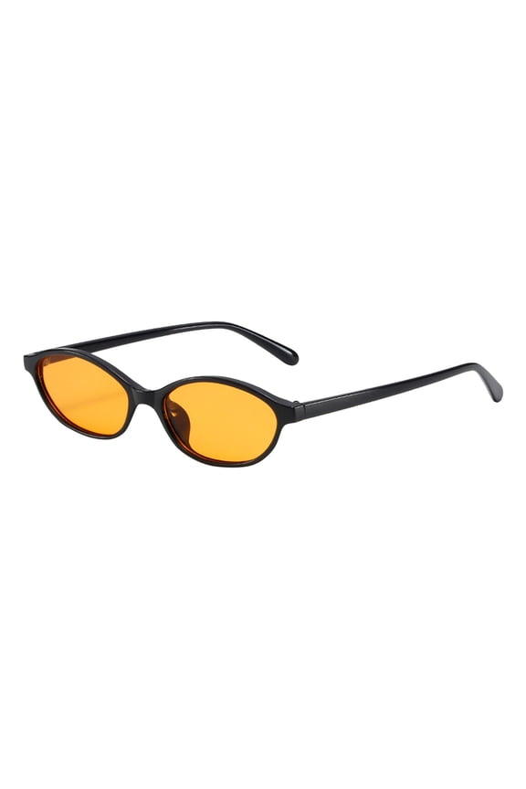 Black Oval Cycling Glasses Gradient Brown Lens for Men Women Shield