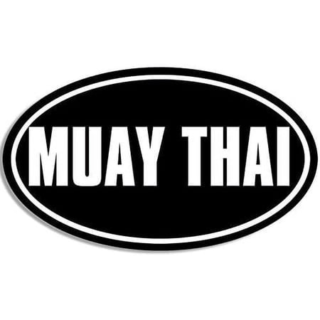 Black Oval Muay Thai 3M Reflective sticker| Martial Arts Fight MMA