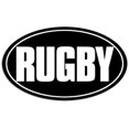 thumbnail image 1 of Black Oval Rugby 3M Reflective sticker| car Bumper Decal, 1 of 3