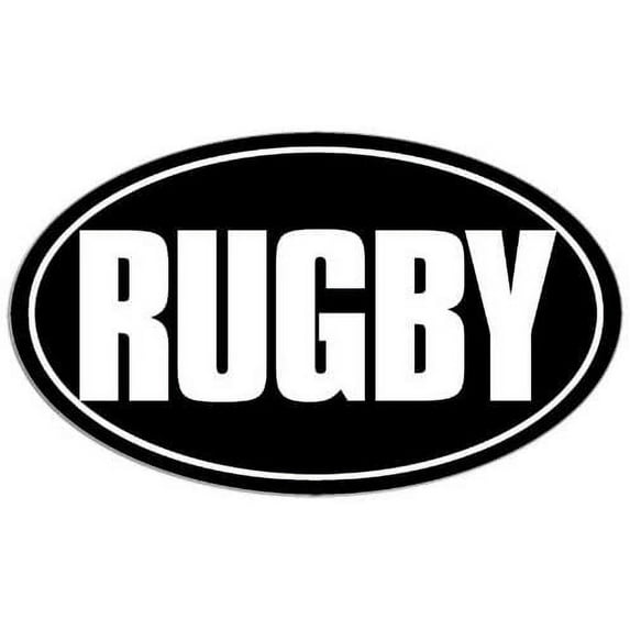Black Oval Rugby 3M Reflective sticker| car Bumper Decal