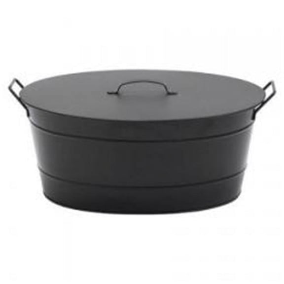 Black Oval Tub with Lid