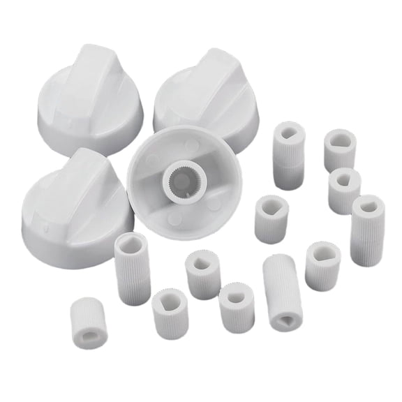 Black Oven Control Knob Replacement with Adapter Easy Installation Replacement for Electric Stove Heat Resistant