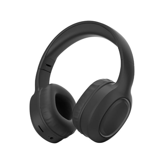 Black Over-Ear Bluetooth Headphones With Wired Mode, Foldable Design, Soft Headband, Low Latency, High Capacity Battery, For Gaming Sports Music