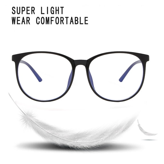 Black Oversized Reading Glasses PC Computer Reading/Gaming/TV/Phones Glasses Fashion Anti Eyestrain Glasses for Women Men One Size