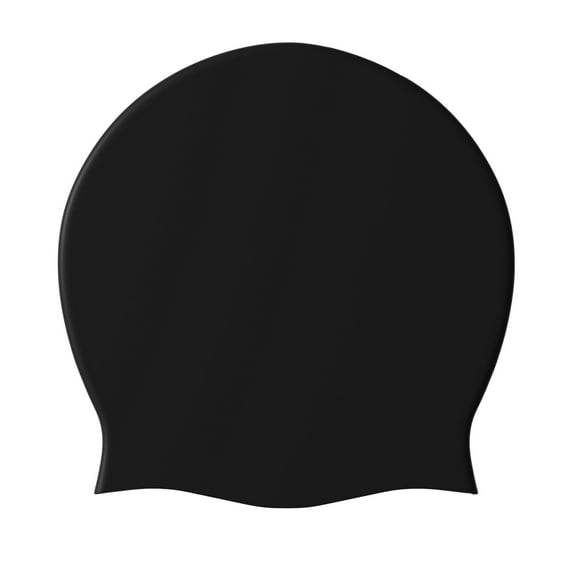 Black Oversized Silicone Swim Cap For Adults Men Women High Elasticity Waterproof Hair Care Large Head Long Hair Hair Volume Comfortable Safe Pool Beach Water Park Use