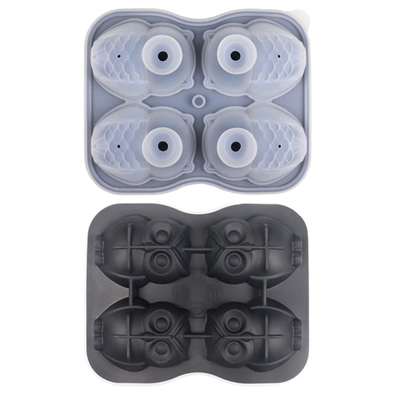 Black Owl Silicone Mold 17x14, Cute Bird Shape For Wax Melts, Mini Chocolate Square Tray