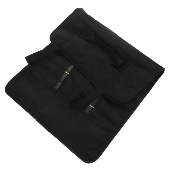 Black Oxford Cloth Tool Wrap Roll Multi Functional Toolkit for Outdoor Storage
