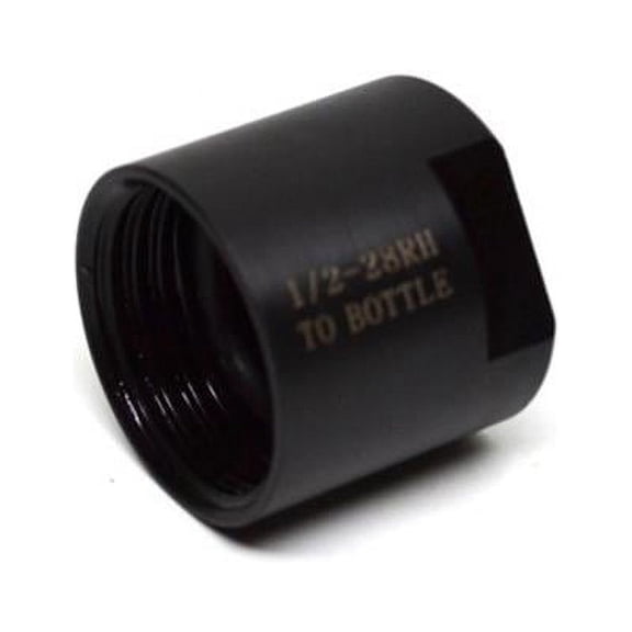 Black Oxide Steel Bottle Adapter with Wrench Flats, 0.57-24 in.
