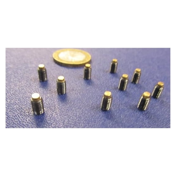 Black Oxide Steel Brass Tip Set Screw 3/8"-16 x .375" Thread Length 20 pcs