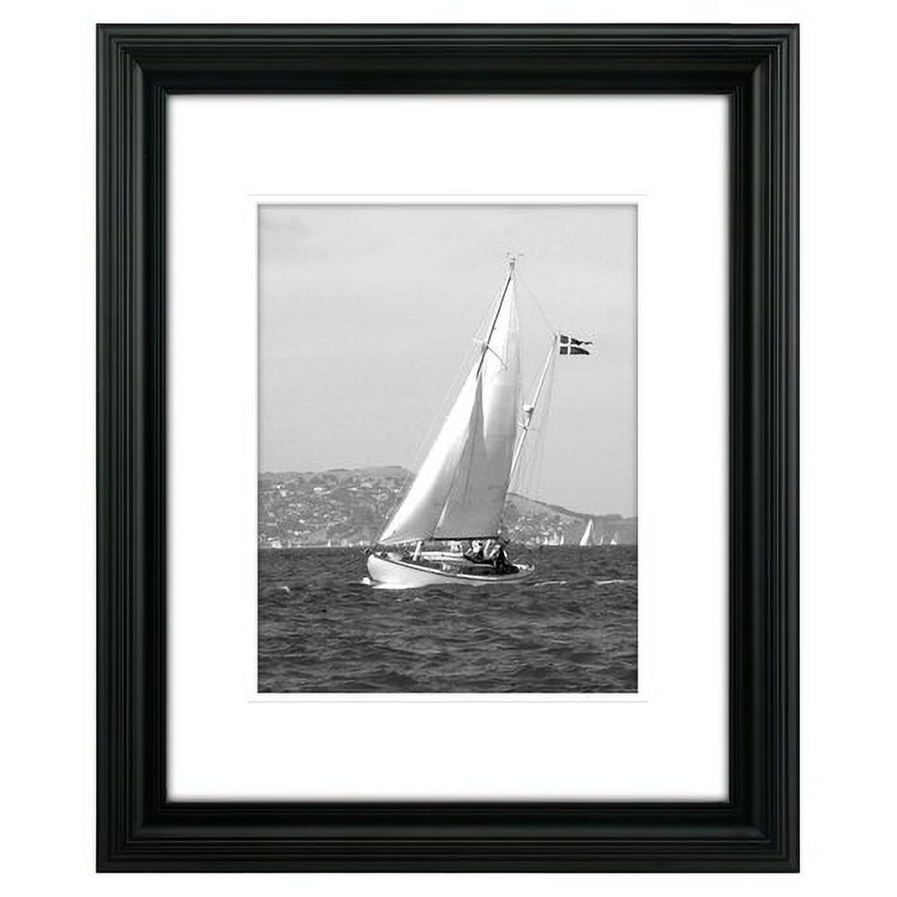 Black PORTRAIT matted 16x20 11x14 stepped frame by Malden Design