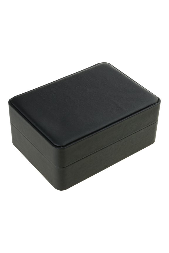 Black PU Cufflink Case Hair Pins Storage Box for Businessmen and Daily Use