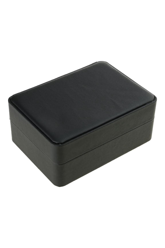 Black PU Cufflink Storage Jewellery Case Stylish Jewelry Organiser Case for Travelers