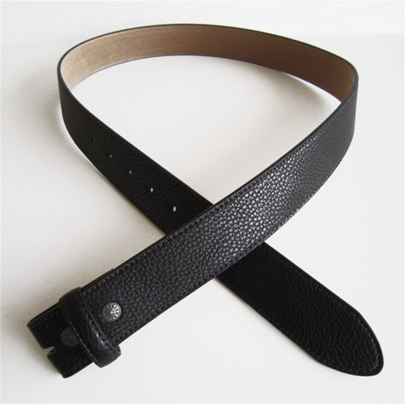 Black PU Imitate Leather Belt Strap, Snap-On Replacement Belt for Men's Buckles Fitting for Waist Size S (28-30 inch)