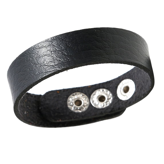 Black PU Leather Adjustable Design For Men And Women Versatile Daily Wear Jewelry Gift