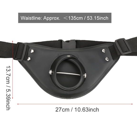 Black PU Leather Fishing Fighting Belt with 360 Rotatable Rod Holder, Adjustable Waist Strap for Boat & Sea Fishing, Fits Rods up to 55mm