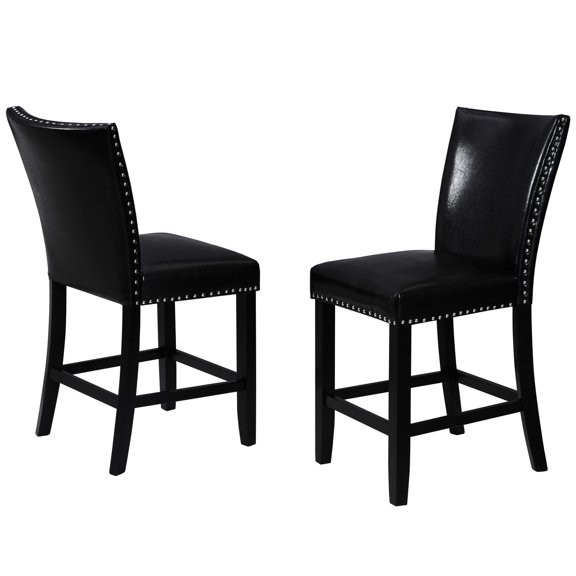 Black PU bar stools, counter height / A nice choice for dining room