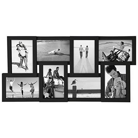 Black PUZZLE 8-Opening collage frame by Malden