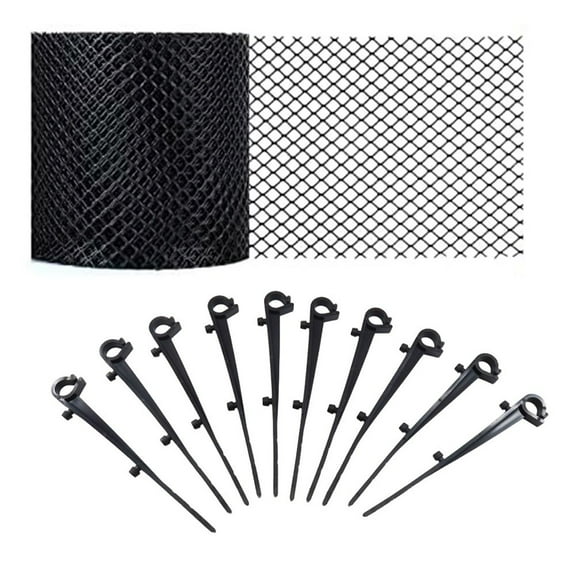 Black PVC Gutter Guards Roll 6.1 Inch x 20 Ft Leaf Protection Mesh Cover for Downspout Pipe and Gutter System Home Improvement