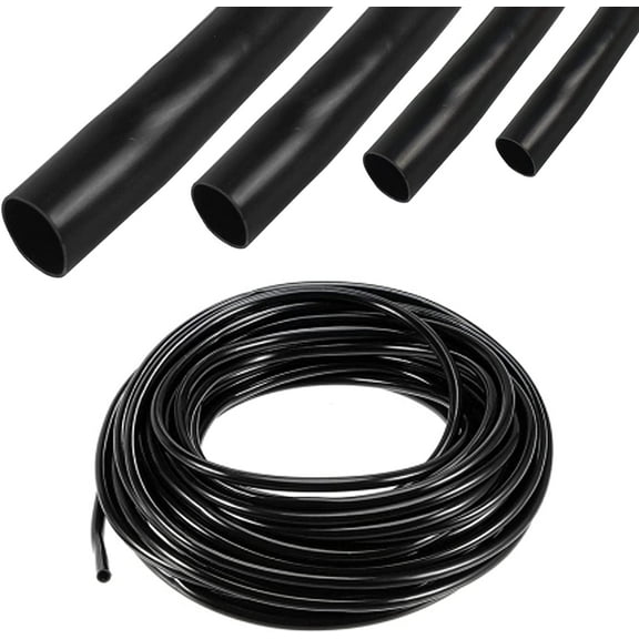 Black PVC Sleeve Insulation Electrical Wire Harness Tubing Management Flame Retardant ,UV-Proof,Waterproof,Protective(1/4"-12ft)