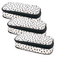 thumbnail image 1 of Black Painted Dots on White Pencil Case, Pack of 3, 1 of 1