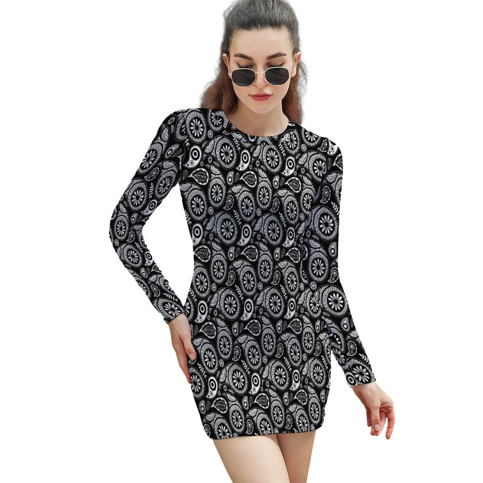 Black Bandana Bodycon Dress