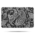 thumbnail image 1 of Black Paisley Pattern Bathroom Rugs Mat,Non Slip Microfiber Bathroom Rug,Rubber Backing,Soft Bathroom Mats for Bathroom Floor,Tub and Shower,17x27in(43x68cm), 1 of 5