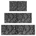 thumbnail image 1 of Black Paisley Pattern Kitchen Rugs Sets Of 3,Kitchen Runner Rugs Non Skid Washable,Decorative Kitchen Floor Mats for Kitchen,Sink,Laundry,17"x30"+ 17"x47" + 17"x59", 1 of 6