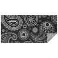 thumbnail image 1 of Black Paisley Pattern Rectangle Tablecloth 60"x120",Waterproof Polyester Rectangle Table Cloth, Wipeable Spillproof Polyester Tablecloth for Dining, Camping, Indoor and Outdoor, 1 of 6
