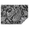 thumbnail image 1 of Black Paisley Pattern Rectangle Tablecloth 60"x84",Waterproof Polyester Rectangle Table Cloth, Wipeable Spillproof Polyester Tablecloth for Dining, Camping, Indoor and Outdoor, 1 of 5