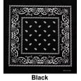 thumbnail image 1 of Black Paisley Print Designs Cotton Bandana (22 inches x 22 inches), 1 of 1